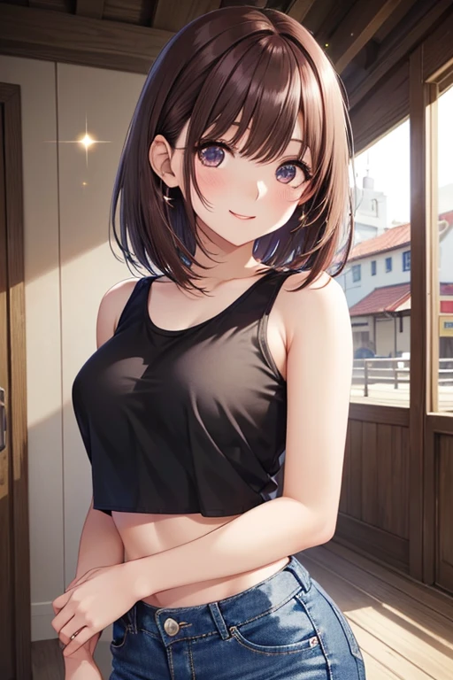 AI anime girl, Instagram look - cute girl, teen, short hair